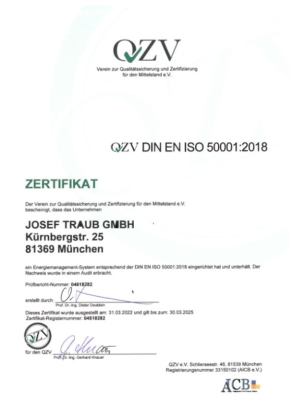 ISO-50001-Zertifikat